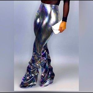Jazz Metallic Black Wide-leg pants